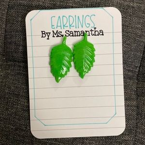 Clay Earrings -LEAVES